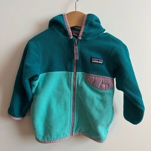 Patagonia Baby Girl 6-12M Purple & Teal Fleece Jacket